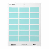 Light Turquoise Address Label (Full Sheet)