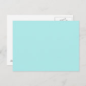 Light Turquoise-Briefkaart Briefkaart (Voorkant / Achterkant)