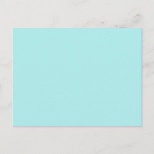 Light Turquoise-Briefkaart Briefkaart (Voorkant)
