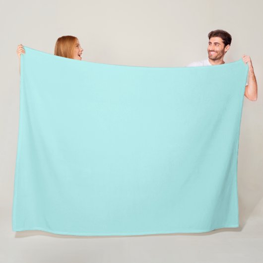Light Turquoise Fleece Blanket (In situ)