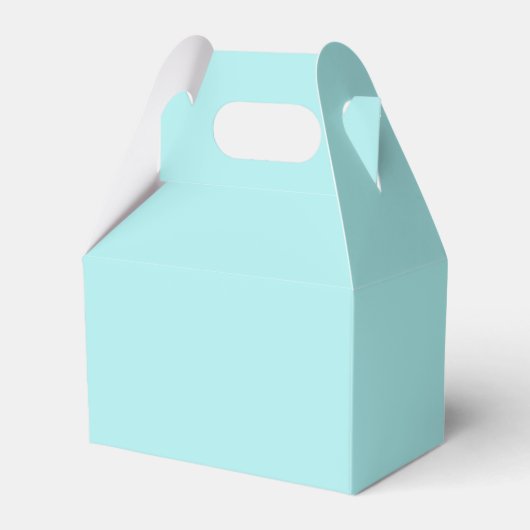 Light Turquoise Gable Favor Box Bedankdoosjes (Voorkant Zijde)