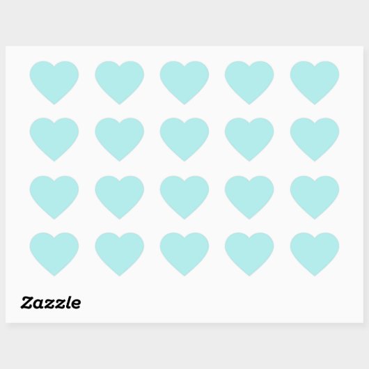 Light Turquoise Hart Sticker (Vel)