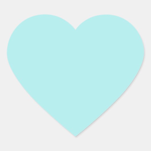 Light Turquoise Hart Sticker (Voorkant)