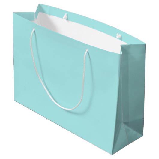 Light Turquoise Large Gift Bag Large Cadeautasje (Achterkant Gekanteld)