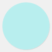 Light Turquoise Large Round Sticker (Voorkant)