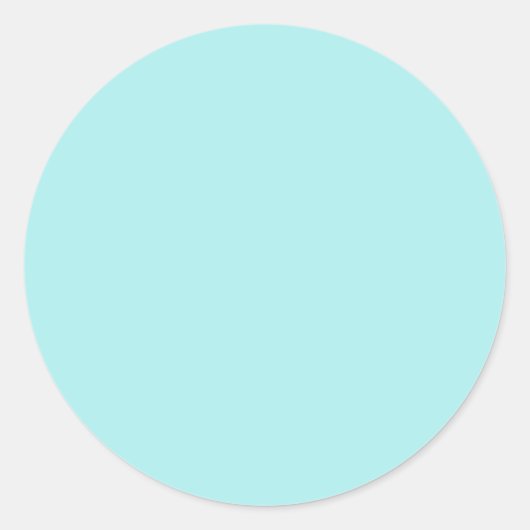 Light Turquoise Large Round Sticker (Voorkant)