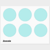 Light Turquoise Large Round Sticker (Vel)