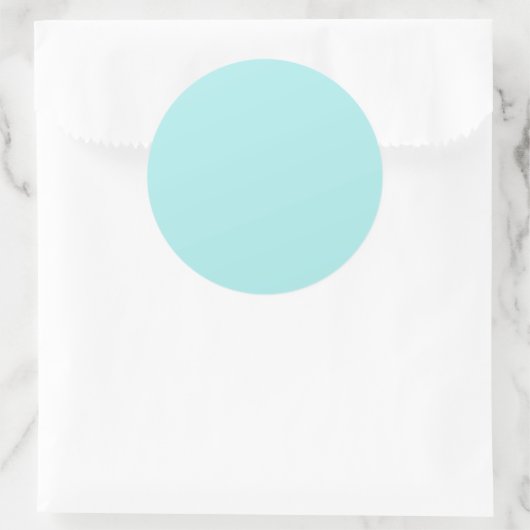 Light Turquoise Large Round Sticker (Tas)