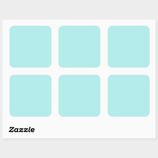 Light Turquoise Large Square Sticker (Vel)