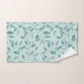 Light Turquoise Leaf Pattern Bad Handdoek (Handdoek)