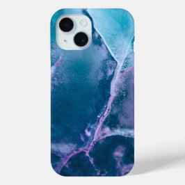 Light Turquoise Pinke Abstract iPhone 15 Case