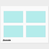 Light Turquoise Rechthoekige Sticker (Vel)