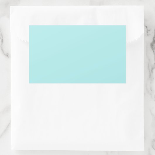 Light Turquoise Rechthoekige Sticker (Tas)