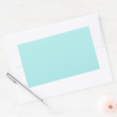 Light Turquoise Rechthoekige Sticker (Envelop)
