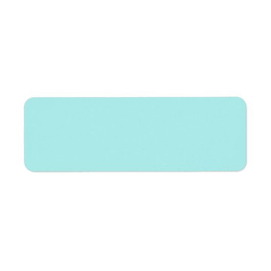 Light Turquoise Return Address Label (Voorkant)