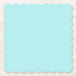 Light Turquoise Scalloped Kartonnen Onderzetters