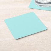 Light Turquoise Square Paper Onderzetter (Schuin)
