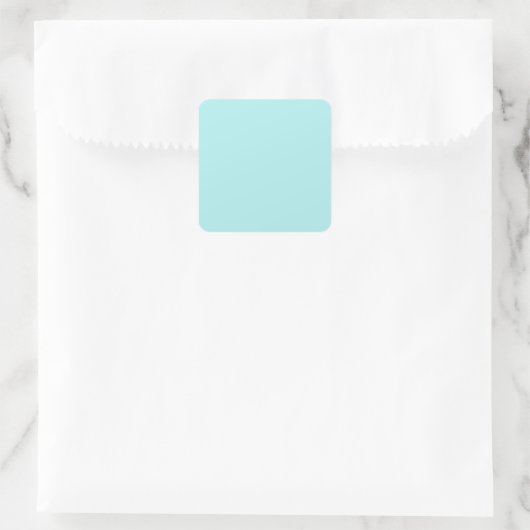 Light Turquoise Square Sticker (Tas)