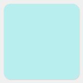 Light Turquoise Square Sticker (Voorkant)