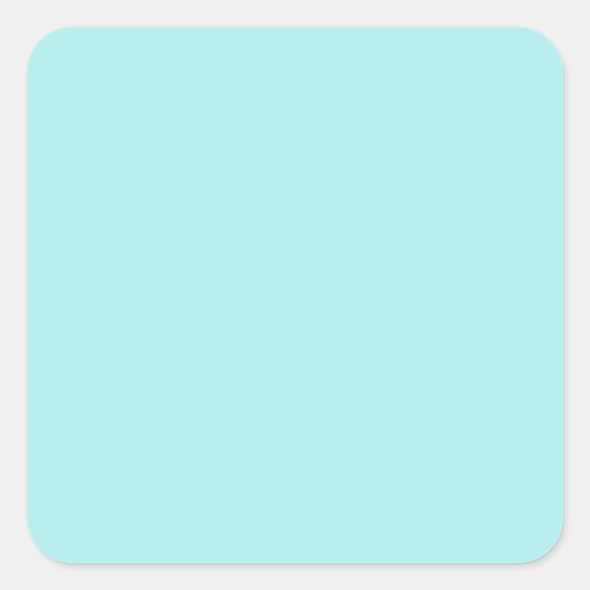 Light Turquoise Square Sticker (Voorkant)