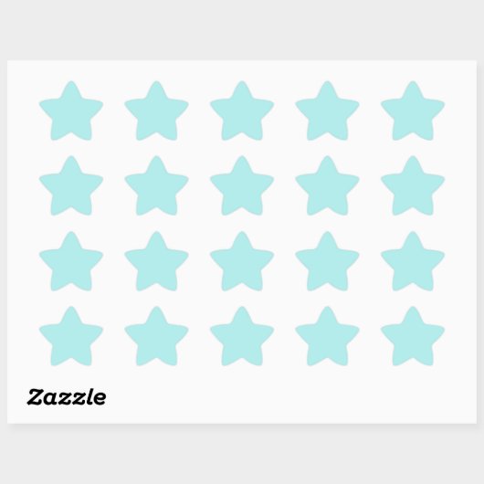 Light Turquoise Ster Sticker (Vel)