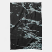 Light Turquoise Vein Black Marble Kijk uit Theedoek (Verticaal)