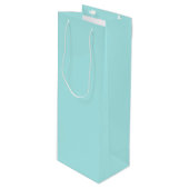 Light Turquoise Wine Gift Bag Wijn Cadeautas (Voorkant Gekanteld)
