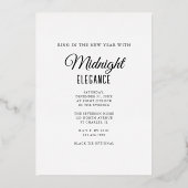 Light Up the Night Fireworks New Year's Eve Party Folie Uitnodiging (Achterkant)