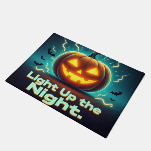 Light Up the Night Jack-O-Lantern Halloween Deurmat (Schuin)
