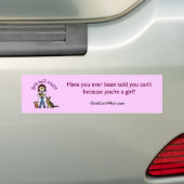 Light Veterinarian Girl Bumpersticker (Op auto)