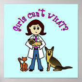 Light Veterinarian Girl Poster (Voorkant)
