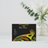 LIGHT VORTEX AGATE zwart geel sinaasappel groen Visitekaartje (Staand voorkant)