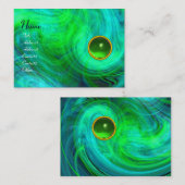 LIGHT VORTEX EMERALD green yellow oranje blue Visitekaartje (Voorkant / Achterkant)