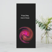 LIGHT VORTEX helder roze rood violet paars zwart Kaart (Staand voorkant)