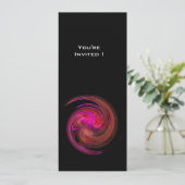 LIGHT VORTEX helder roze rood violet paars zwart Kaart (Staand voorkant)