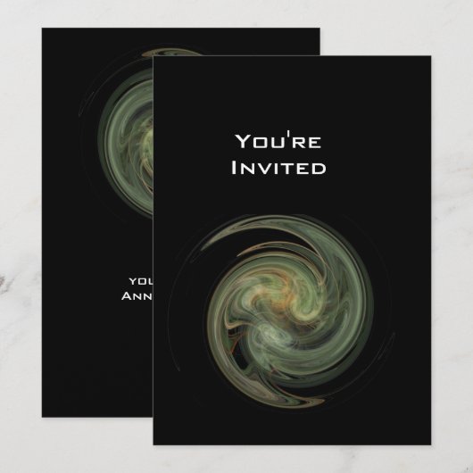 LIGHT VORTEX heldergeel grijs zwart Kaart (Voorkant / Achterkant)