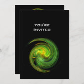 LIGHT VORTEX heldergeel oranje zwart Kaart (Voorkant / Achterkant)