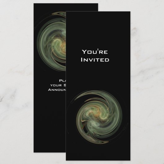 LIGHT VORTEX heldergeel wit zwart Kaart (Voorkant / Achterkant)