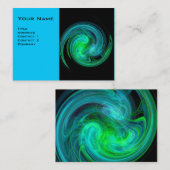 LIGHT VORTEX, levendig zwart blauw wit Visitekaartje (Voorkant / Achterkant)