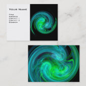 LIGHT VORTEX, levendig zwart blauw wit Visitekaartje (Voorkant / Achterkant)