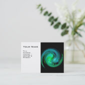 LIGHT VORTEX, levendig zwart blauw wit Visitekaartje (Staand voorkant)