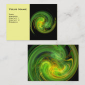 LIGHT VORTEX, levendig zwart-geel groen wit Visitekaartje (Voorkant / Achterkant)
