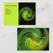 LIGHT VORTEX, levendig zwart-geel groen wit Visitekaartje (Voorkant / Achterkant)