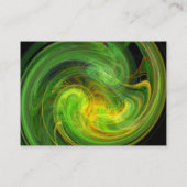 LIGHT VORTEX, levendig zwart-geel groen wit Visitekaartje (Achterkant)
