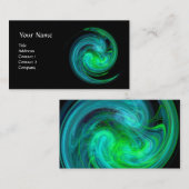 LIGHT VORTEX, levendig zwart-groen blauw Visitekaartje (Voorkant / Achterkant)