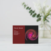 LIGHT VORTEX, levendig zwart roze vioolrood wit Visitekaartje (Staand voorkant)