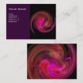 LIGHT VORTEX, levendig zwart roze vioolrood wit Visitekaartje (Voorkant / Achterkant)