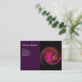 LIGHT VORTEX, levendig zwart roze vioolrood wit Visitekaartje (Staand voorkant)