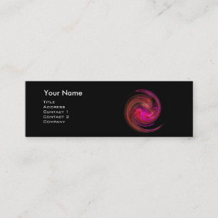 LIGHT VORTEX MONOGRAM Levendig zwart rood roze Mini Visitekaartje