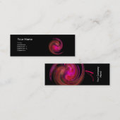 LIGHT VORTEX MONOGRAM Levendig zwart rood roze Mini Visitekaartje (Voorkant / Achterkant)